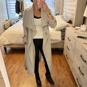 SOIA & KYO Draped Trench Coat